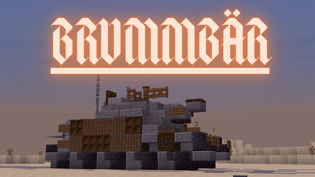Minecraft: How to build a Tank in Minecraft (Sturmpanzer IV Brummbär) Minecraft Tank Tutorial