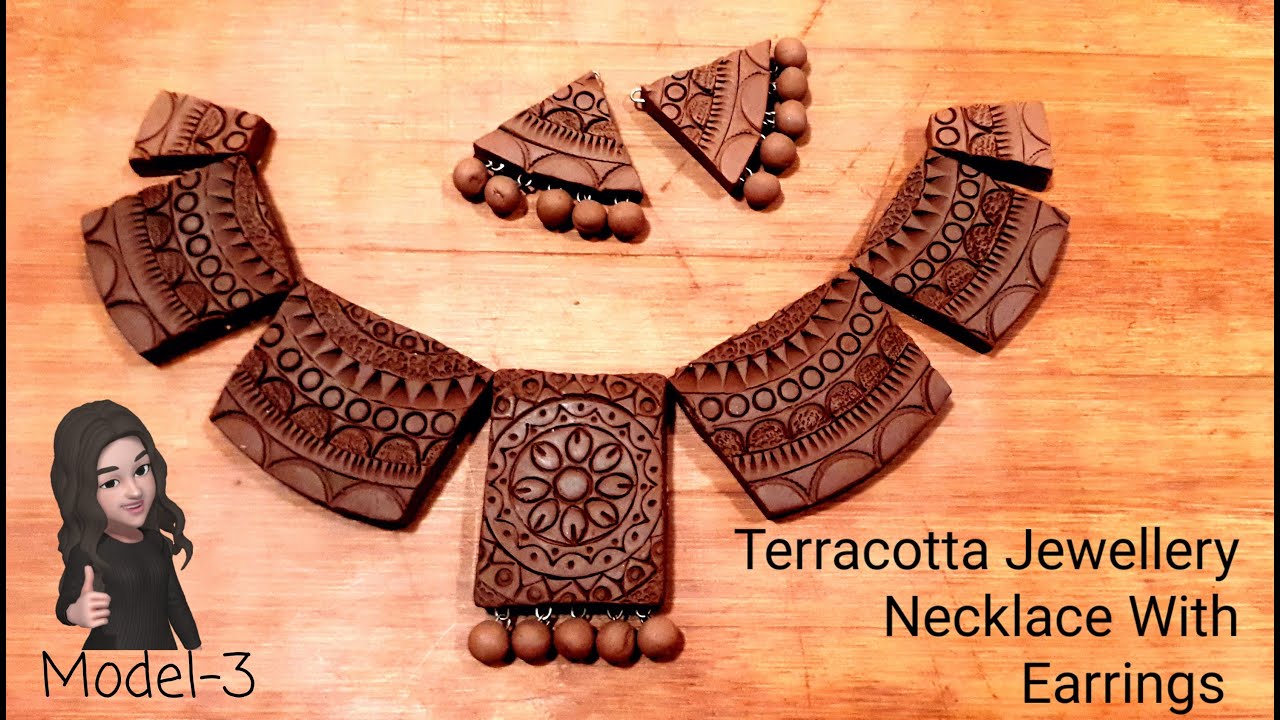 Terracotta Jewellery Making / Terracotta Jewellery Necklace - M3