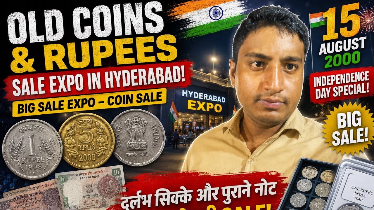 Old Coin And Rupees Sale In Hyderabad Biggest Expo For 3 Days For Independence 15 August In 2026