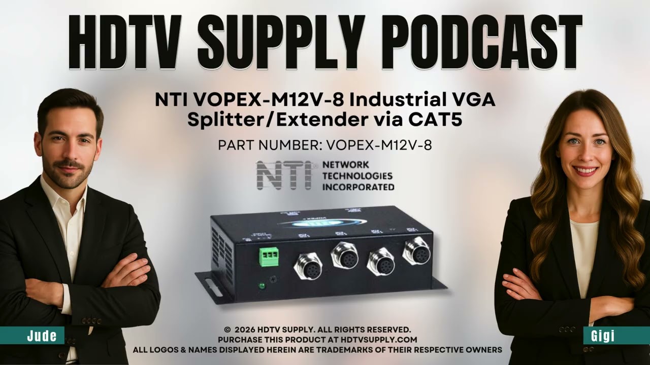 NTI VOPEX-M12V-8 Industrial VGA Splitter/Extender via CAT5