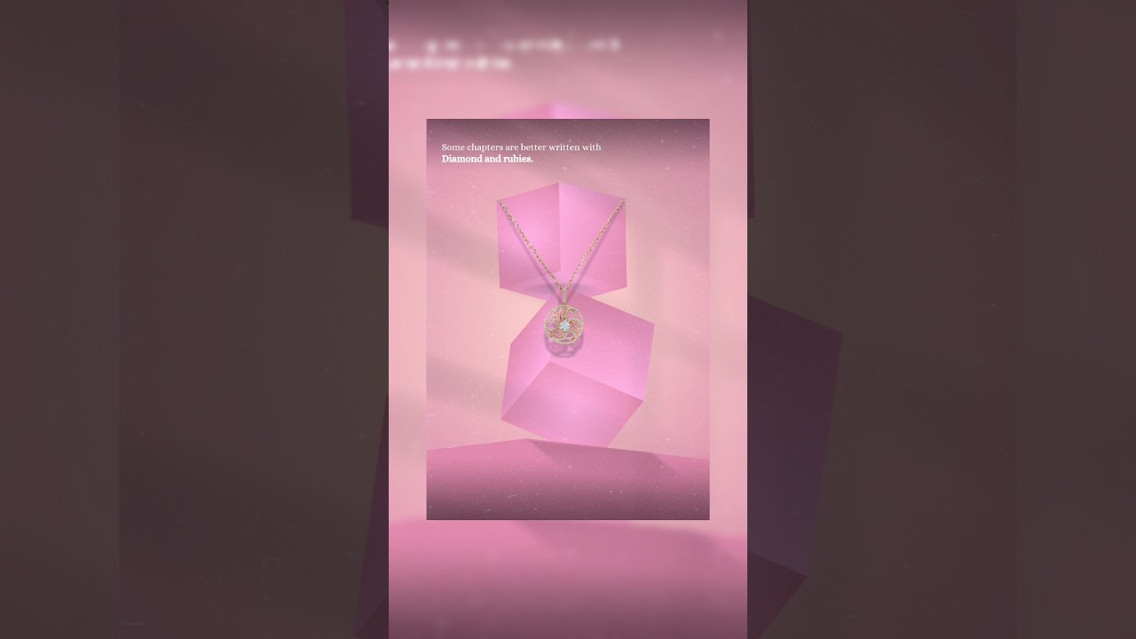 Designing Luxury: The Art of Elegance | Diamond Necklace Poster in Canva 💖✨