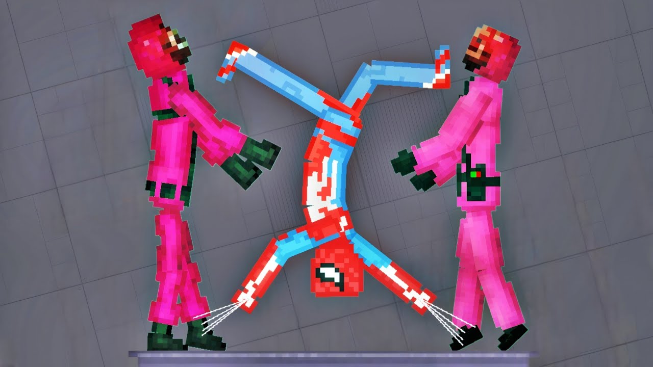 Spider Man vs Pink Soldier in Melon Sandbox | 2