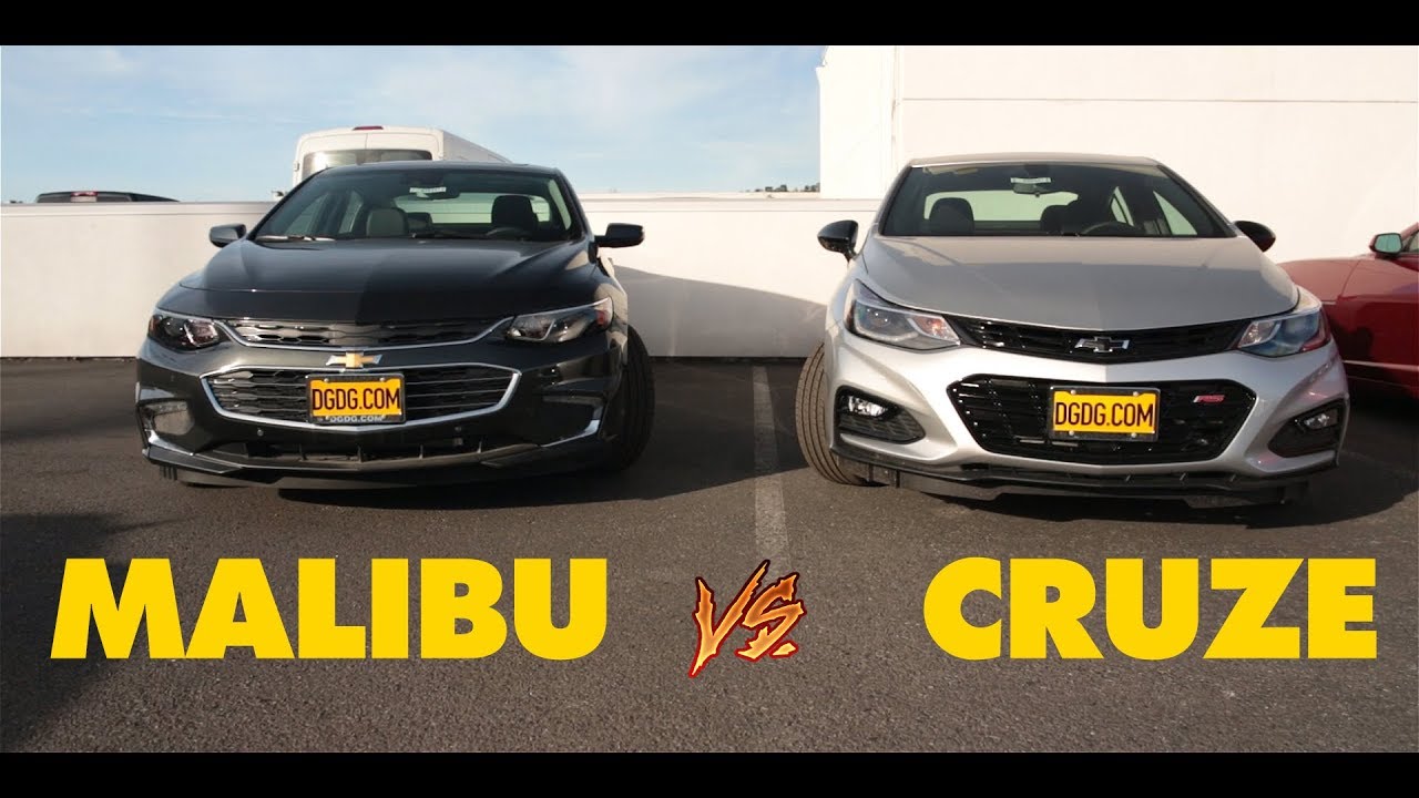 2018 CHEVY MALIBU VS. 2018 CHEVY CRUZE | DGDGTV