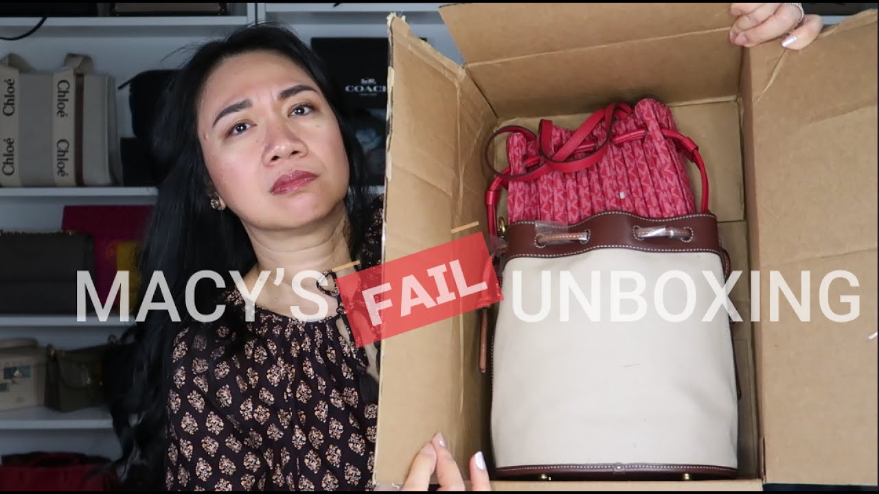 MACY'S FAIL BAG UNBOXING || COACH FIELD BUCKET BAG, MICHAEL KORS SIGNATURE WILLA BUCKET BAG