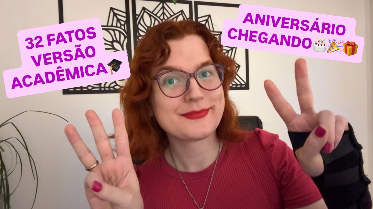 ASMR 32 Fatos sobre mim Versão Acadêmica🎓Especial Aniversário da Juh chegando 32 Anos 🎁🎉🎂✨