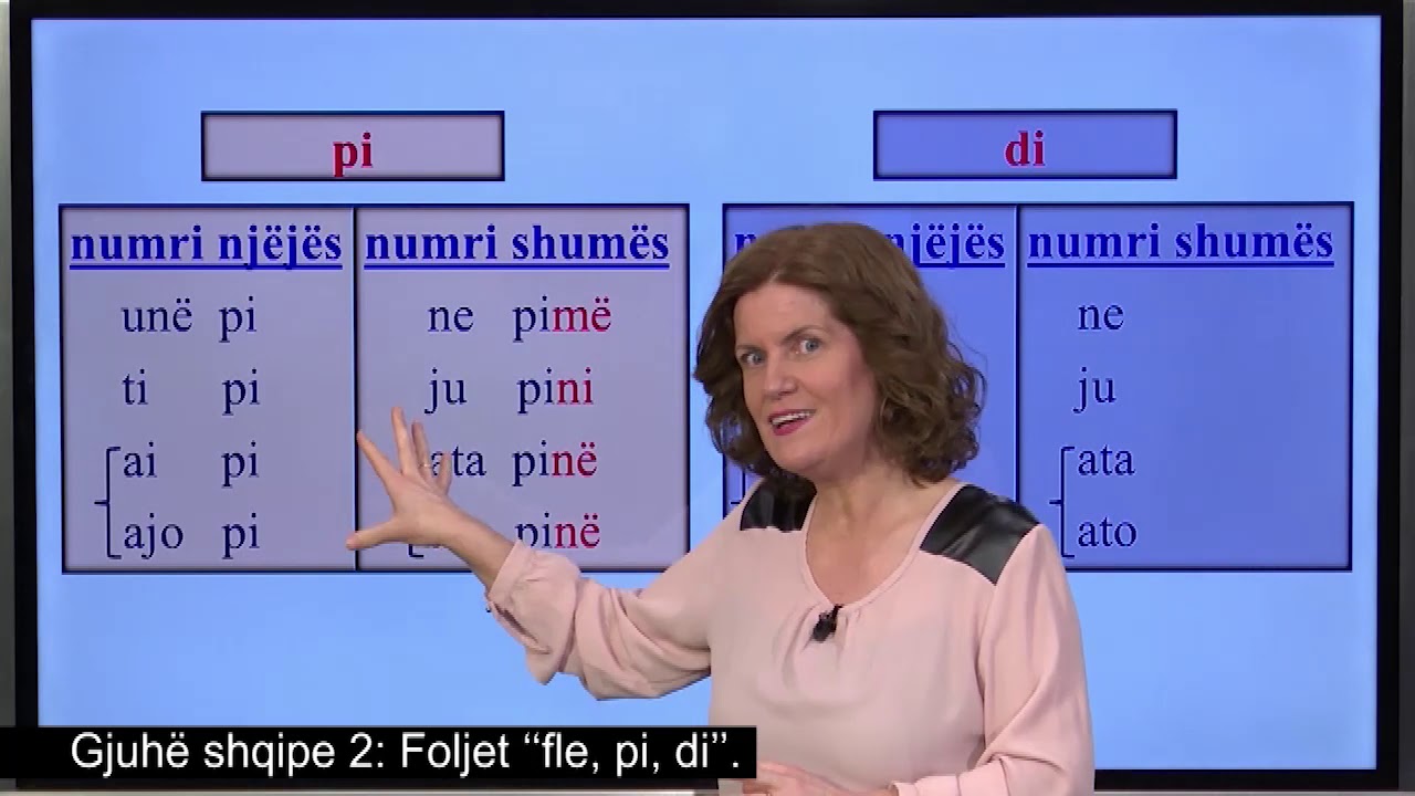 Gjuhë shqipe 2 - Foljet ‘fle, pi, di’.