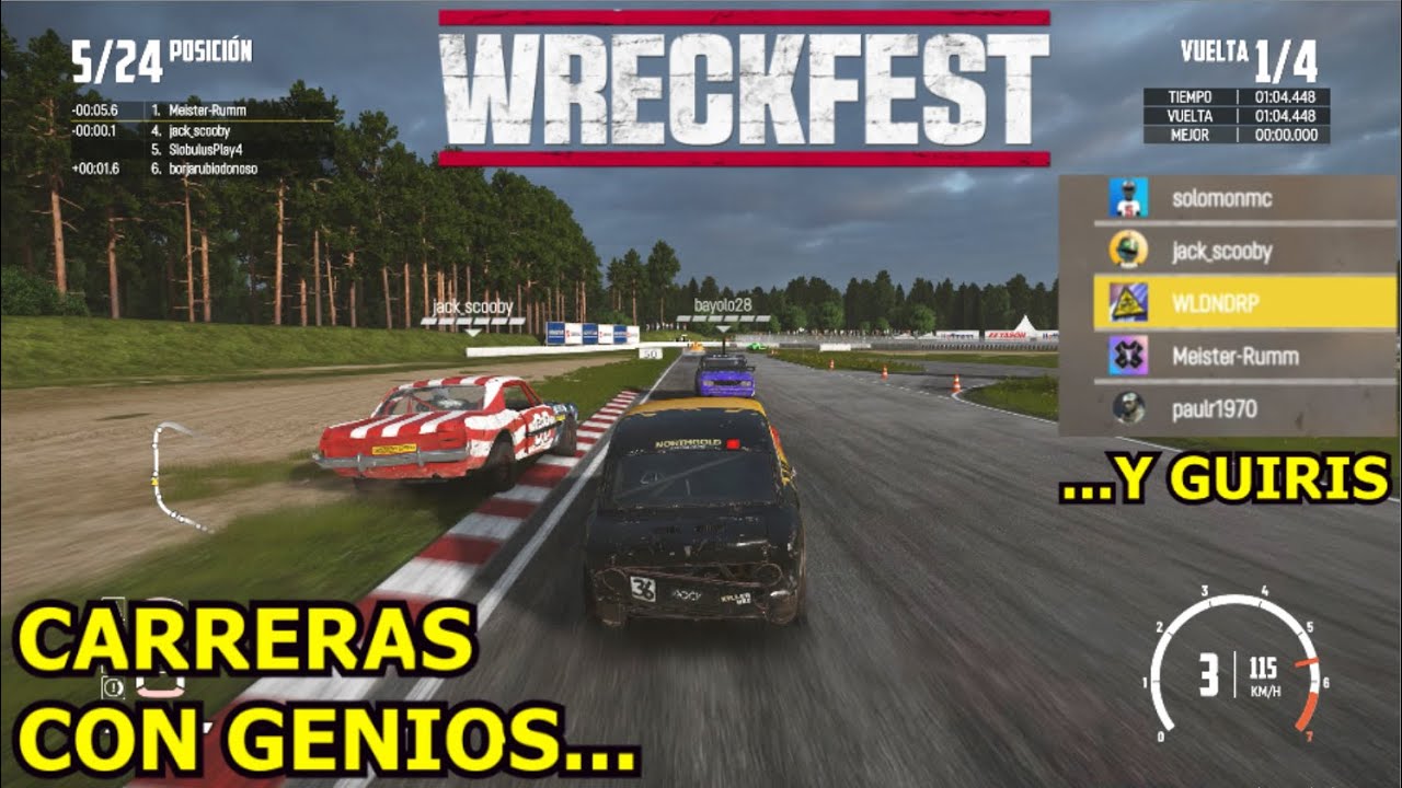 WRECKFEST (PS5) - Primera quedada en consola con genios de la chapa - CARRERAS CON SUSCRIPTORES