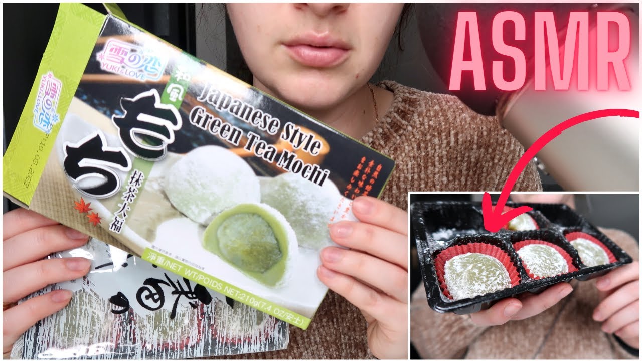 Mukbang Mochi Green Tea • Szelest Opakowania/Folii • Stukanie • Szept • ASMR Po Polsku