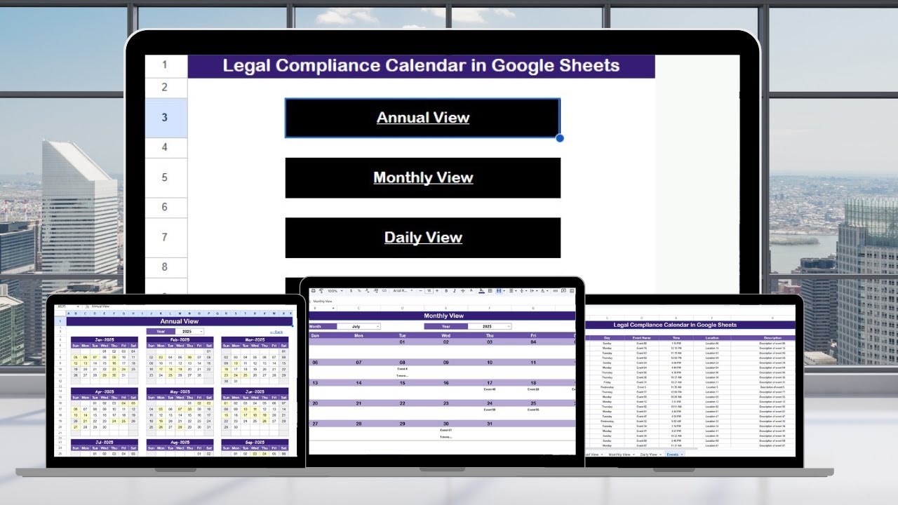 Legal Compliance Calendar in Google Sheets