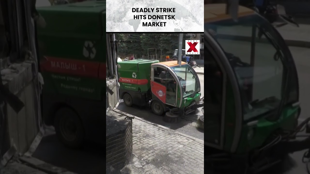 Russia-Ukraine Conflict Hits Donetsk Market Attack Leaves Trail Of Ruin | #shorts