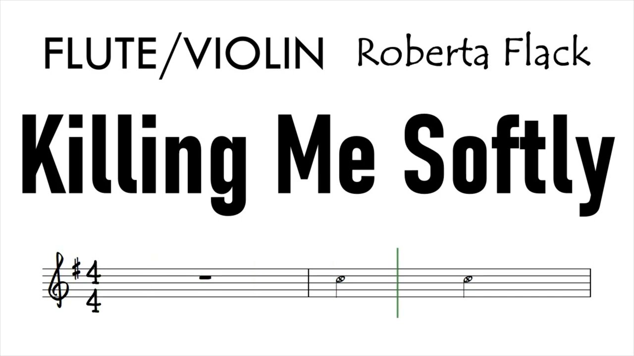 KILLING ME SOFTLY Flute Violin Sheet Music Backing Track Play Along Partitura
