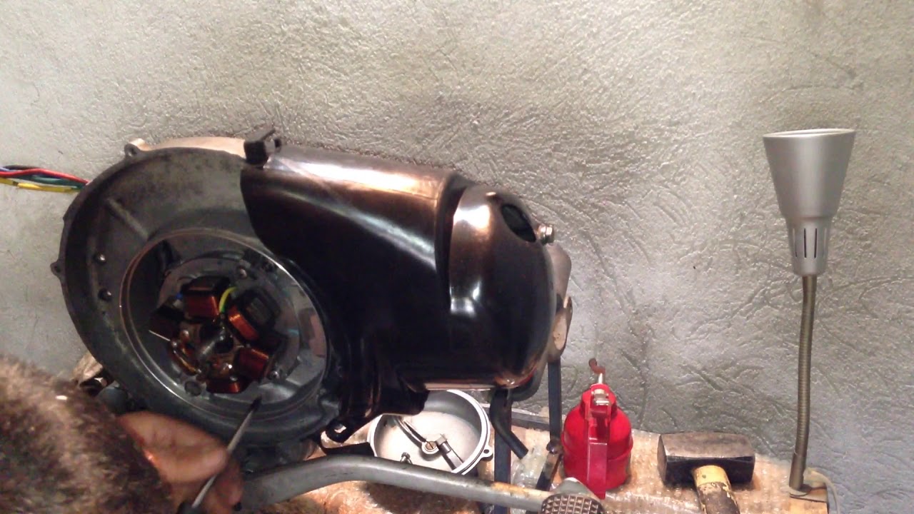Montaggio statore e volano vespa Px