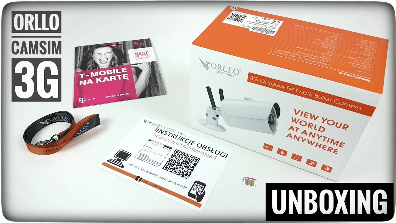 Kamera GSM zewnętrzna ORLLO CamSim 3G bezprzewodowa WiFi SIM GSM - unboxing rozpakowanie