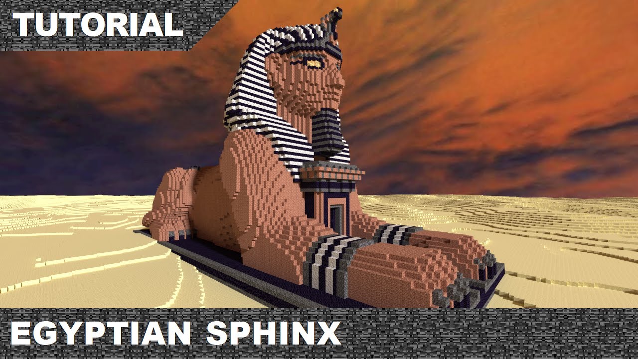 Minecraft Egyptian Sphinx Tutorial & Download part 4