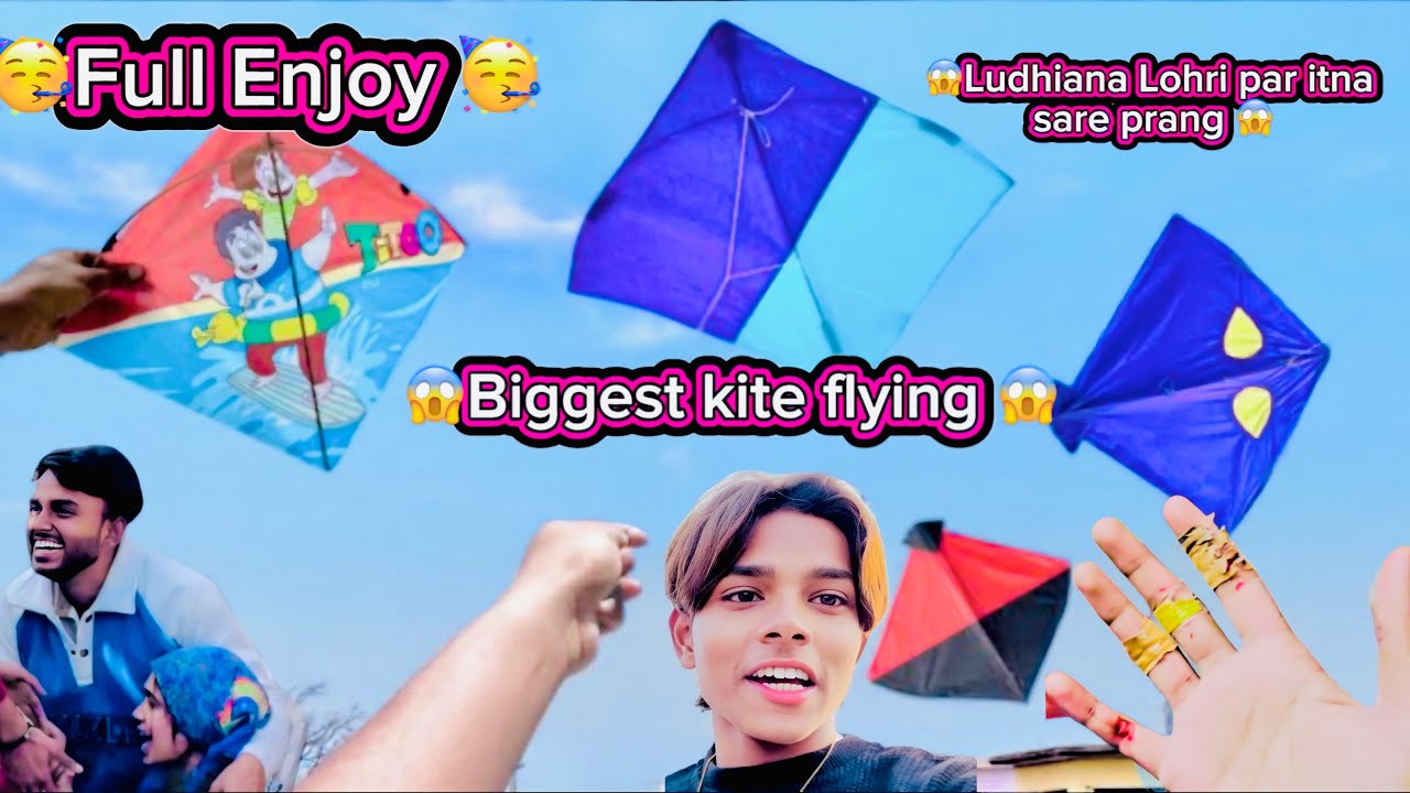 🥳Ludhiana ki Lohri😱|| 1000 ptang ud rhe hai 😱. Mera hath sara kat gya😱😭#vlog #remix #musicremix ❤️❤️