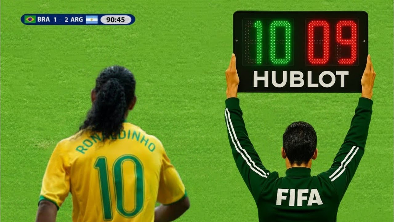 O BRASIL TAVA SENDO MASSACRADO, ATÉ QUE RONALDINHO ENTROU E MUDOU O JOGO