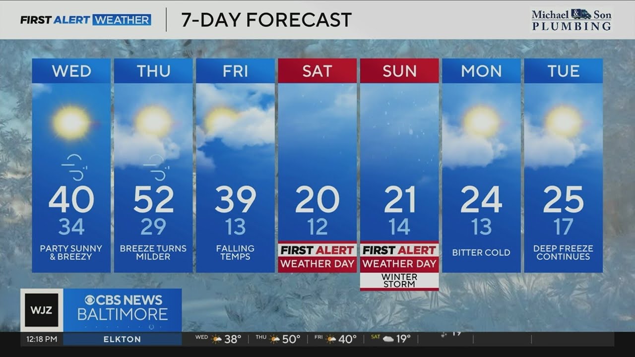 Winter weather expected to bring snow, frigid temperatures to Maryland this weekend