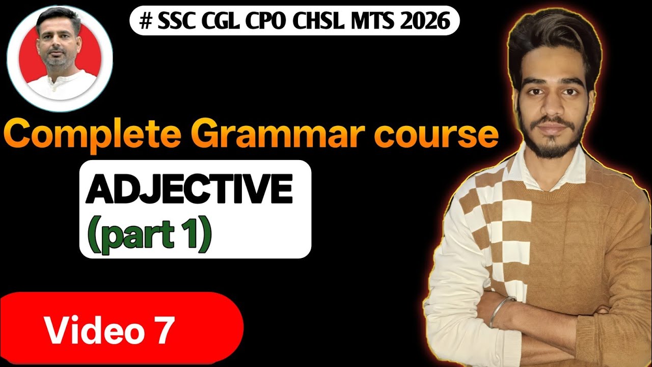 💯📚Topic Adjective (part 2)// by Ushman sir// #ssc2026