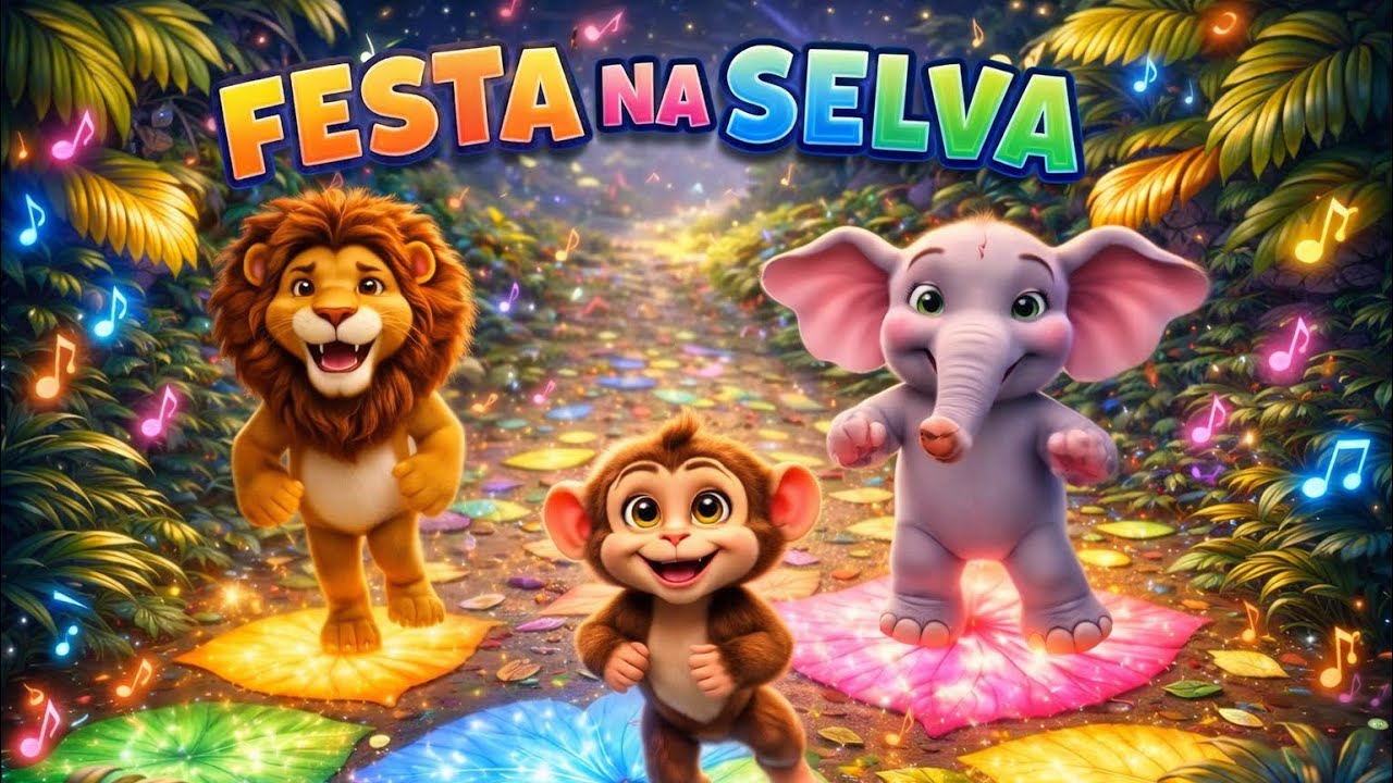Festa na Selva 🐵🦁🐘 | M&uacute;sica Infantil Animada e Divertida