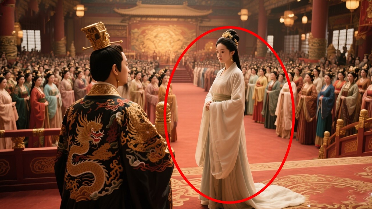 На смотре Цзяоцзюнь скромно стояла в углу. Император заметил и выбрал её из тысяч.