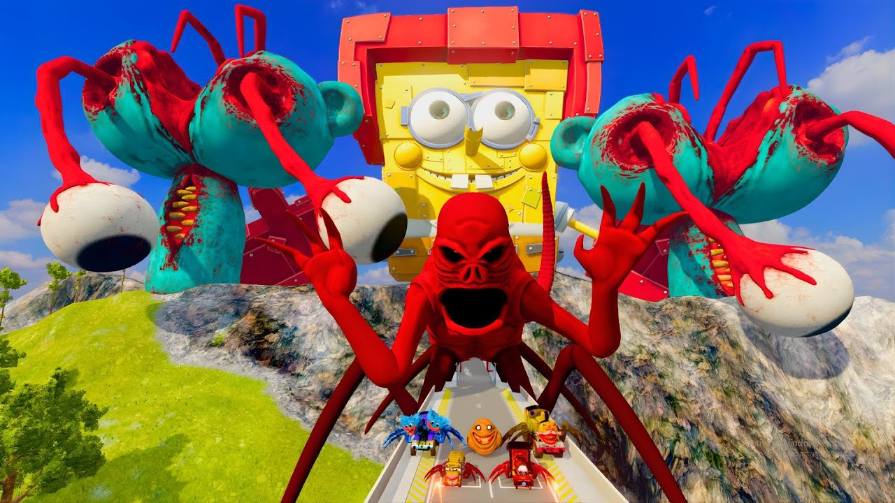 ALL MONSTERS Big & Small Cars with NEW Mars MONSTER EATER & CAR EATER & BUS EATER – BeamNG Drive