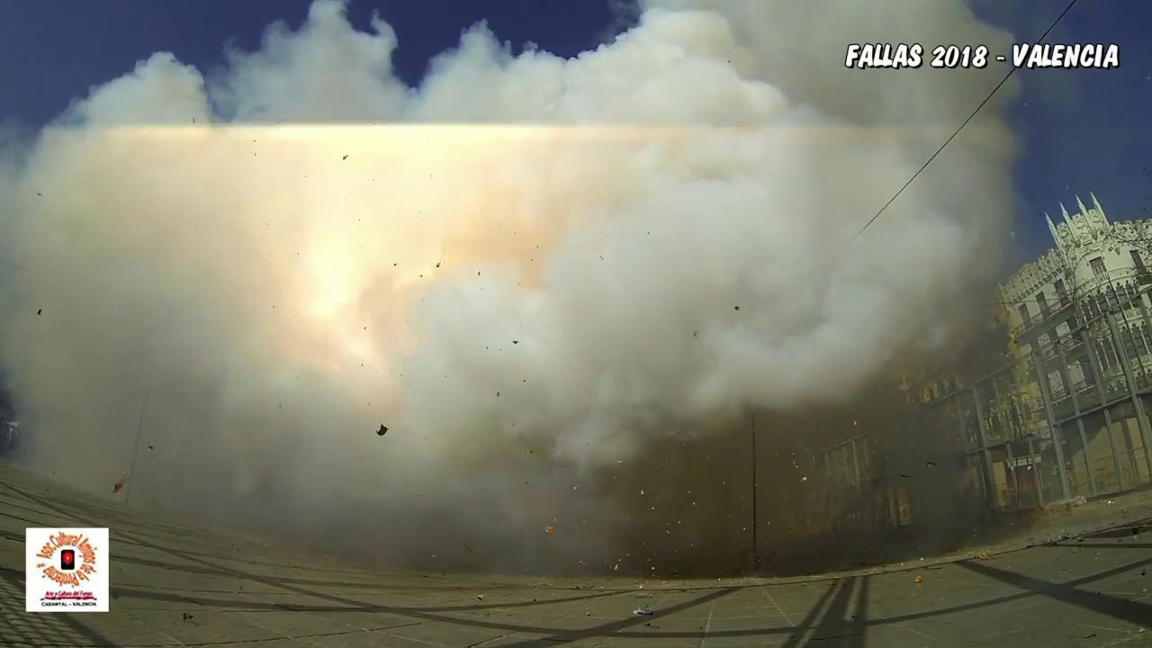MASCLETA DIA DE LA CRIDA FALLAS VALENCIA 2018 PIROTECNIA VALENCIANA