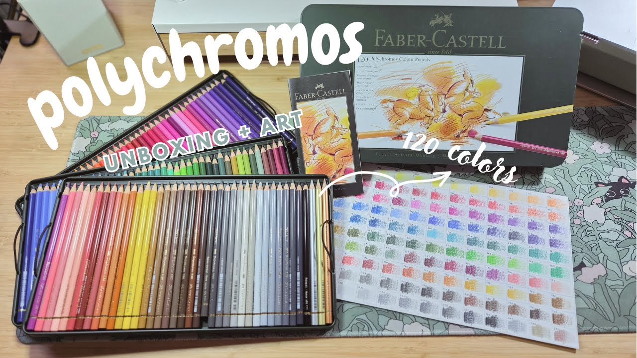 Unboxing Polychromos 120 Cores  | Swatch + Art