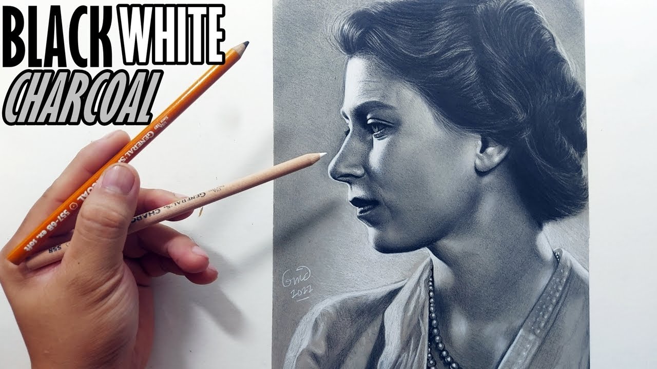 QUICK Pencil Drawing! Draw Fast & Easy Portraits using Black & White Charcoal