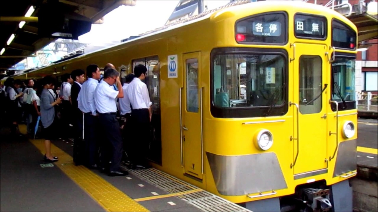西武新宿線通勤ラッシュ田無駅朝7時35分から8時07分まで。