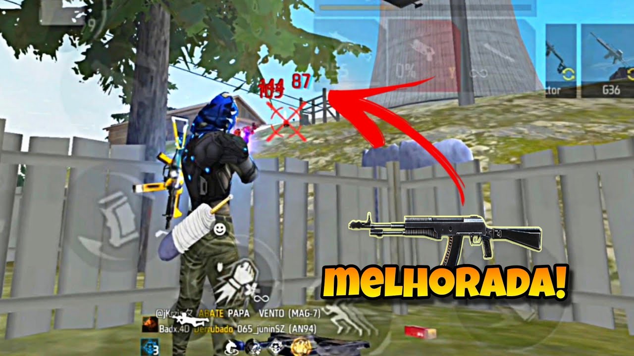 ESSA ARMA FOI MELHORADA NA ATUALIZAÇÃO E FICOU MUITO FORTE, FREE FIRE MOBILE 