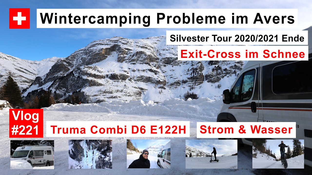 #221 Schweiz, Avers | Probleme beim Winterfreistehen, Strom & Wasser | Exit-Cross Tour | Truma E122H