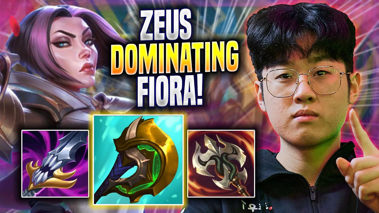 ZEUS DOMINATING WITH FIORA! - T1 Zeus Plays Fiora TOP vs Aatrox! | Preseason 2023