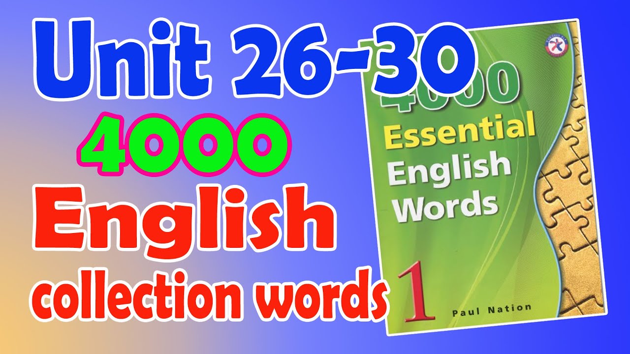 Wordlist-26-30 / 4000 Essential English Words / 4000 Asosiy inglizcha so&lsquo;zlar  / Online Maktab 2023