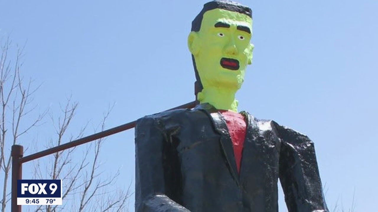 Man charged with arson for burning down well-known Janesville, Minn. Frankenstein statue | FOX 9 KMS
