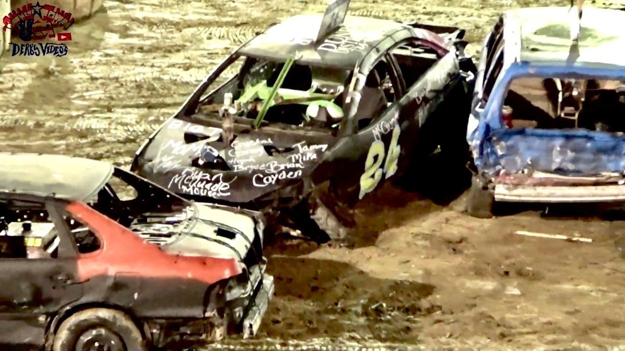 Compact Teams Championship Heat Fayette County Fair Demolition Derby August 2nd, 2025 Hardcore Derby