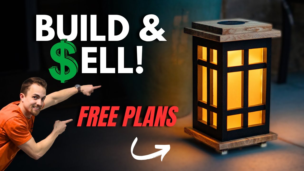 These Wood Outdoor Solar Lanterns are SO easy to Build + FREE PLANS!