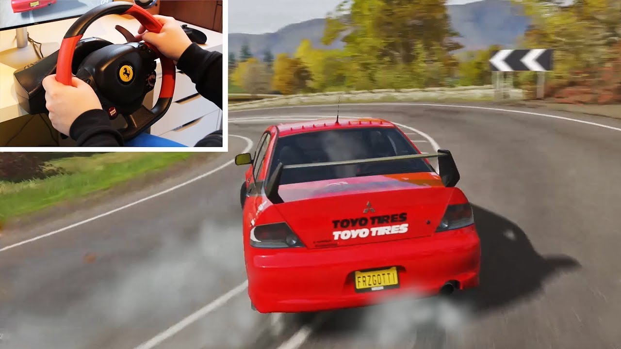 Forza Horizon 4 Tokyo Drift Sean's Mitsubishi Evo IX (Thrustmaster 458 Spider Steering Wheel)