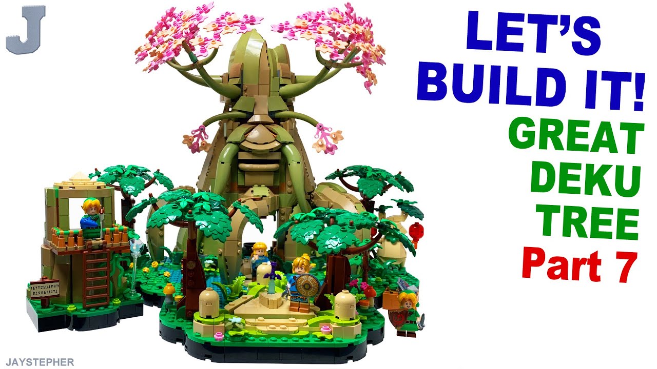 LEGO 2024 Legend Of Zelda: Great Deku Tree 77092 Build Part 7, Tour, & Review