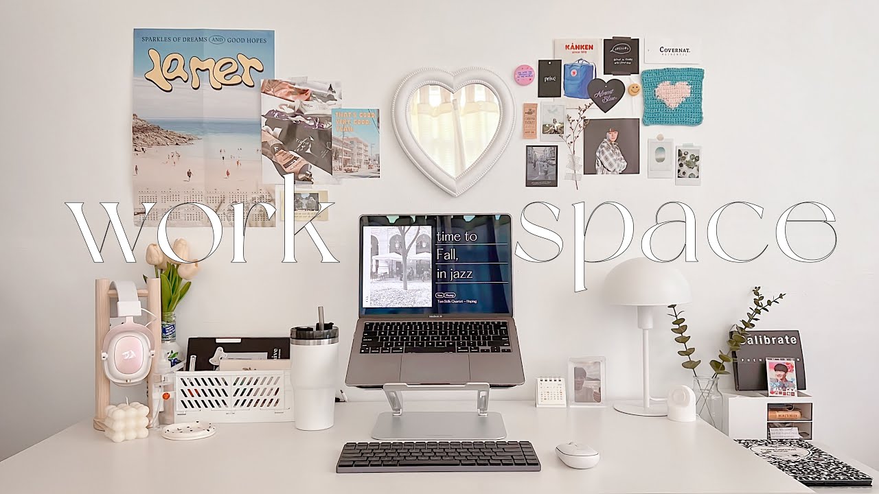 desk tour 2022 ☻ a simple setup, how to keep your desk organized