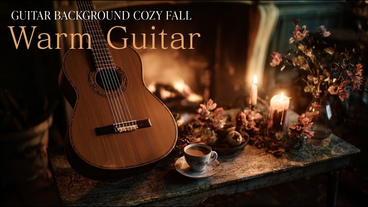 January - Winter Acoustic Guitar Music ~ Cozy Fireside Cafe Warmth for Relaxing Mood & Study
