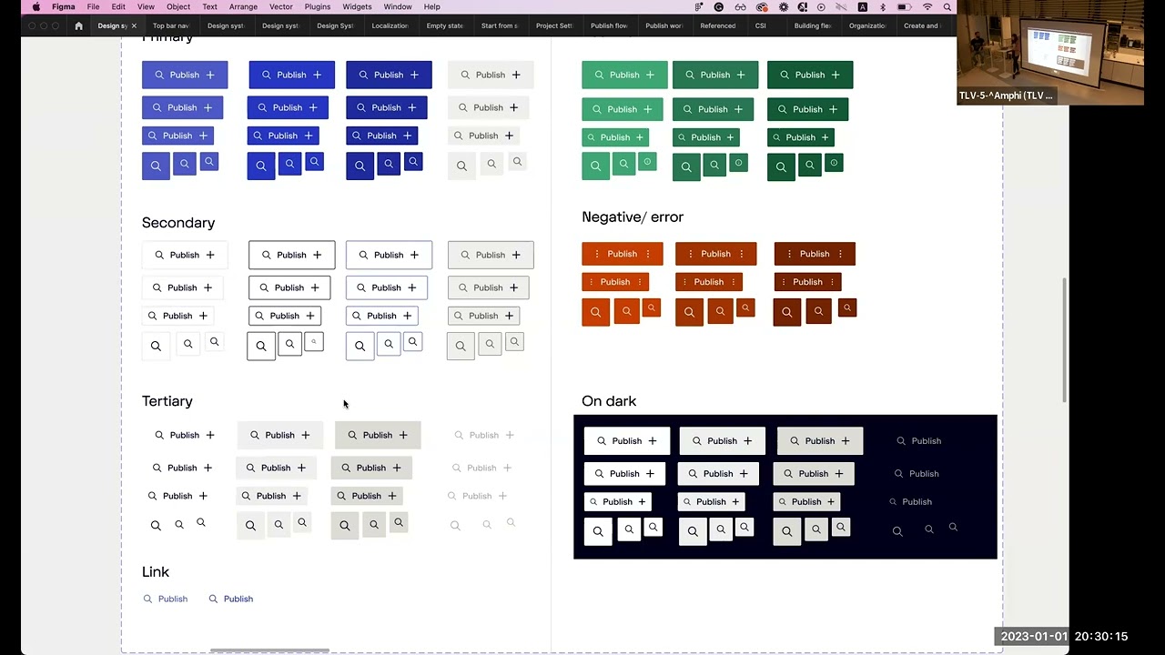 Design System Documentation תיעוד דיזיין סיסטם