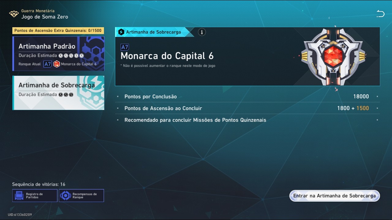 Guerra monetária com vínculo de pontos de perícia- Honkai star rail