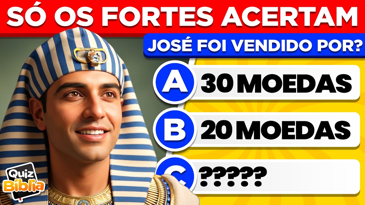 40 Perguntas Sobre JOSÉ DO EGITO | Você Passa do Difícil? | Quiz Bíblico
