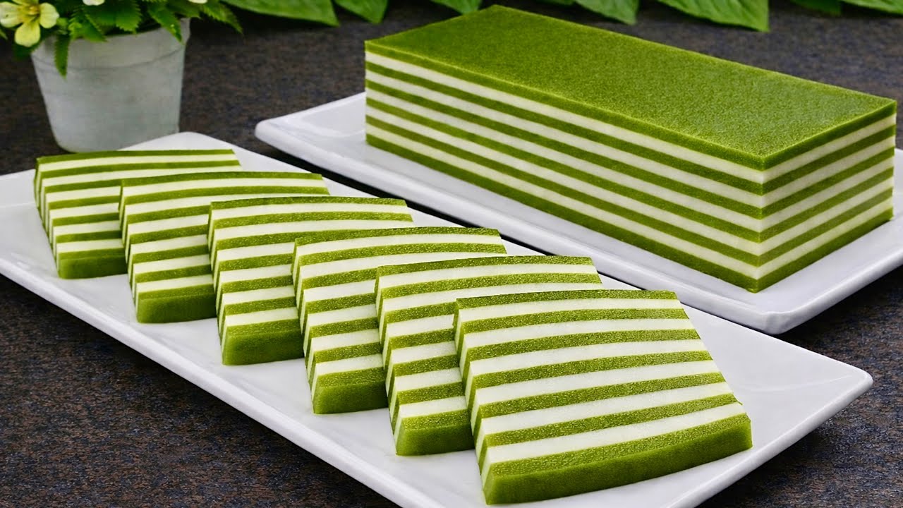 PUNYA SANTAN DAN TEPUNG TAPIOKA⁉️ DIBIKIN JADI KUE LAPIS PANDAN HASILNYA ENAK BANGET