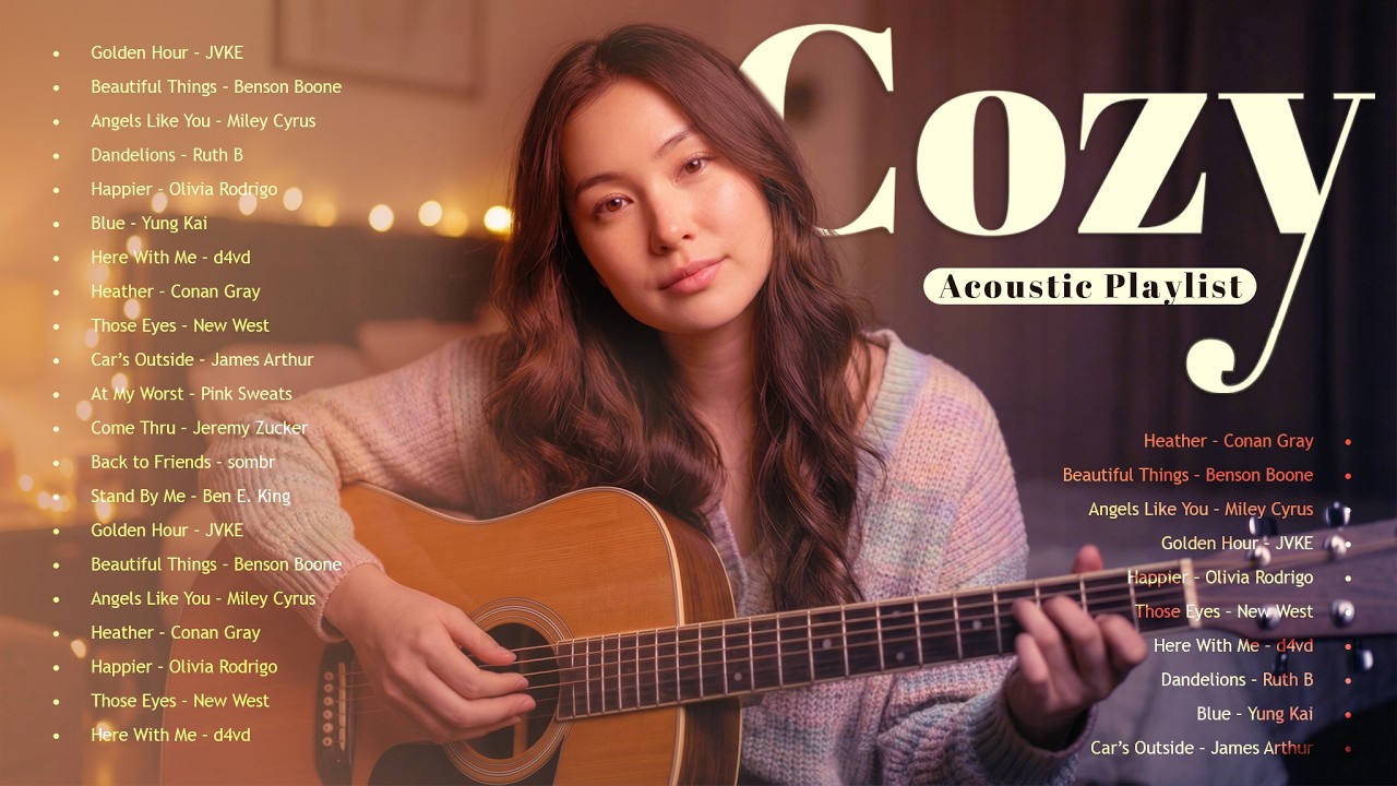 Cozy Acoustic Playlist ☕ Soft Covers to Relax, Study & Work | Pink Sweat$, Benson Boone, JVKE