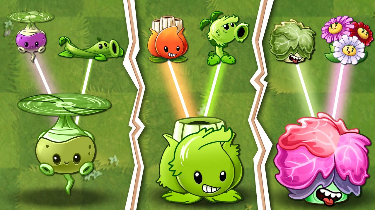 Drone-o-baga, Primal AKEE, and Chainlettuce.  Hybrids in PvZ 2 just like PvZ Fusion (Part 9)