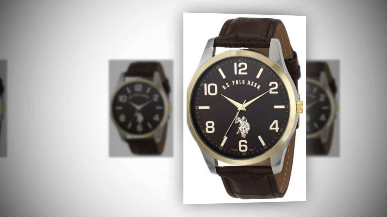 U.S. Polo Assn. Classic Men's USC50225 Watch with Brown Leather Band