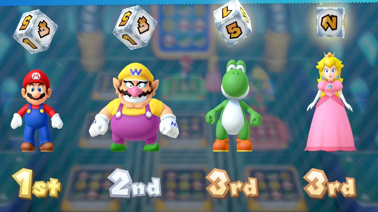 Mario Party 10 Mushroom Park - Mario vs Yoshi vs Peach vs Wario (Very Hard)