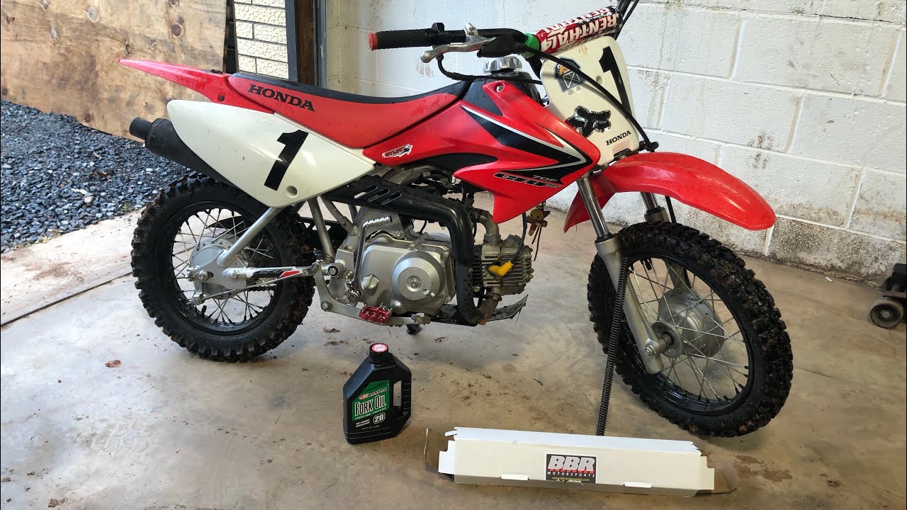 How to replace the fork springs in a Honda crf70