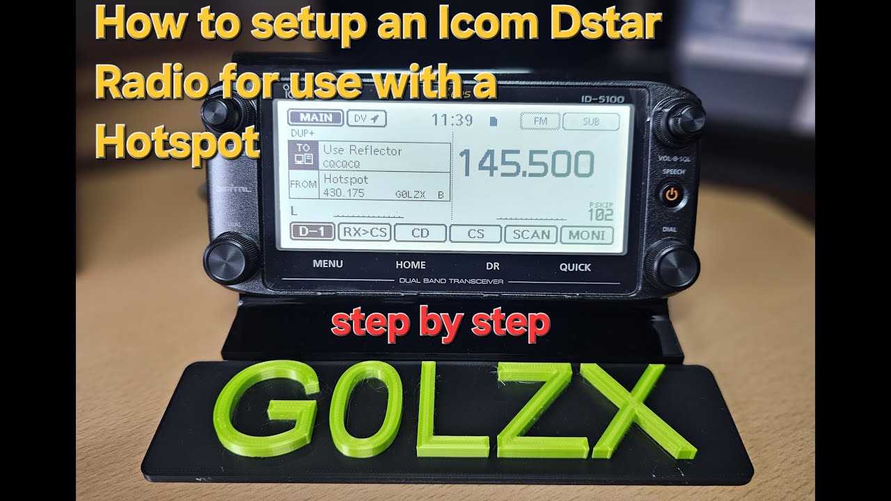 How to setup an Icom DStar radio for use with a personal hotspot
